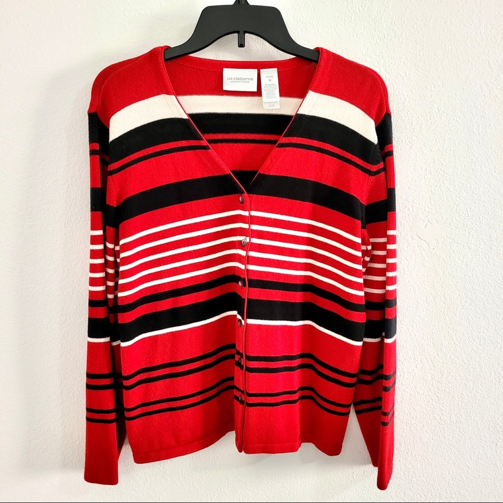 Liz Claiborne • Striped Cardigan